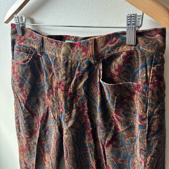 Ralph Lauren Multicolor Paisley Women's Straight Leg Pants - Picture 2 of 4